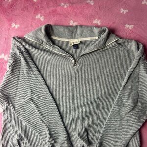 Gray Quarter-Zip Sweater